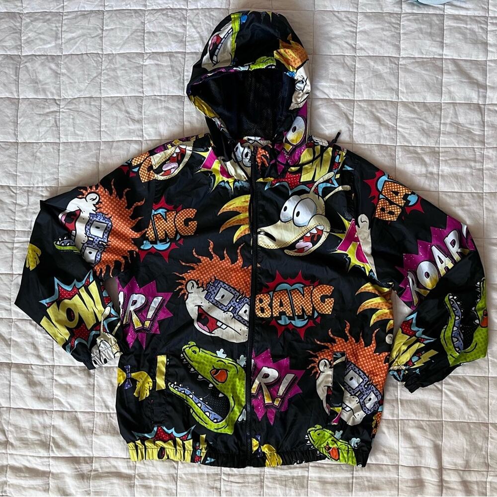 Members Only Black Cartoon Print Jacket